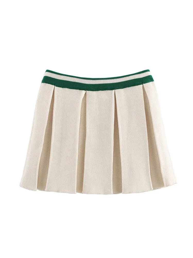 Ensemble 2 pièces pour femmes, pull tricoté doux et Mini jupes, à la mode, élégant, deux costumes de rue, été 2025