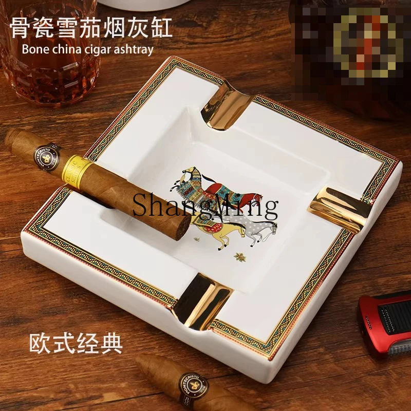 FG cigar ashtray creative personality home living room study vintage trend cigarette tray