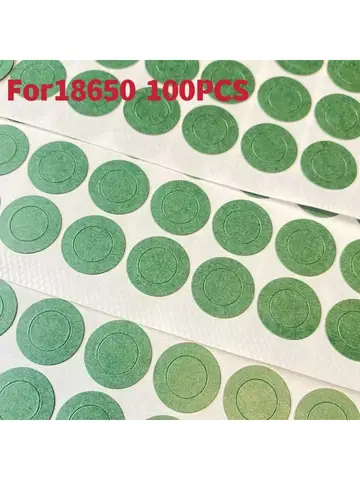 18650 21700 32650 Li-ion Battery Insulation Gasket Barley Paper Battery Pack Cell Hollow Insulating Electrode Insulated Pads 100