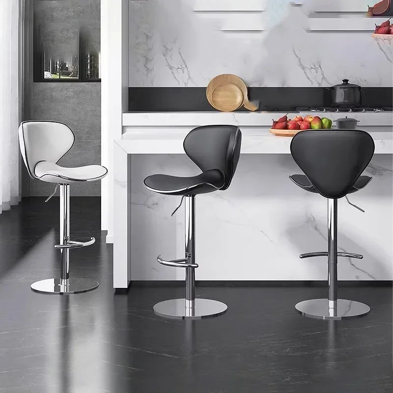 Sedie da bar in pelle per il tempo libero Sedie nordiche comode gialle in metallo premium Bellezza minimalista Sillas Para Comedor Mobili moderni