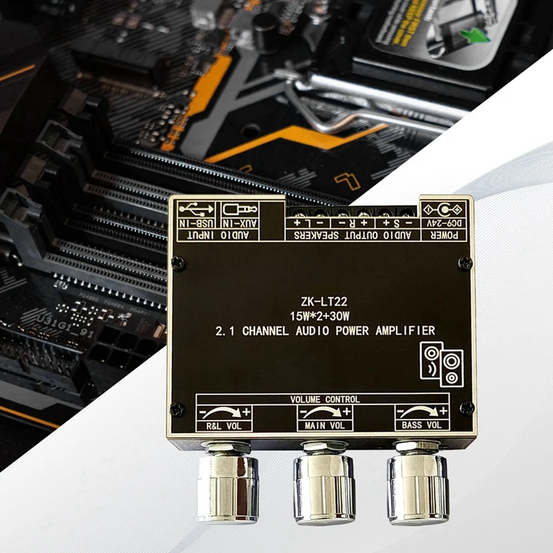 Плата усилителя мощности Bluetooth ZK-LT22 5.1 с сабвуфером мощностью 30 Вт, подходящей для звуковой коробки