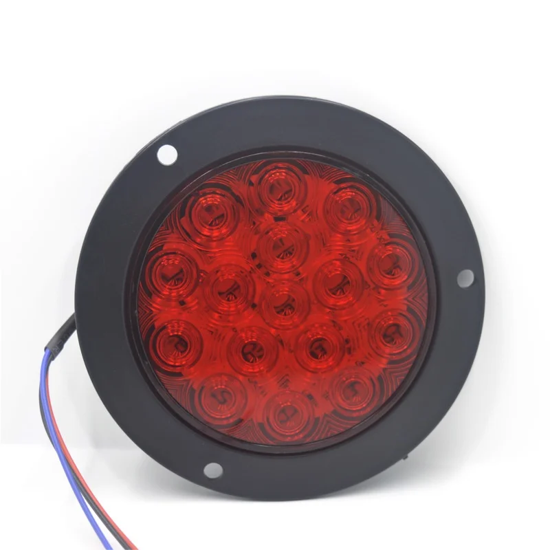 ISURE MARINE 16 LED 4 "مستدير الذيل ضوء دوران إشارة الفرامل وقف عكس ضوء مقطورة شاحنة ضوء 12 فولت 24 فولت