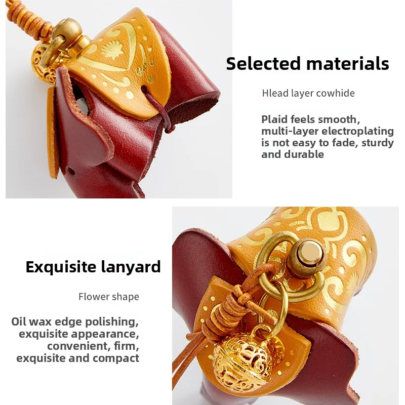Elephant bag charm for women handbag retro art niche handmade exquisite high-end hanging rope bag accessories