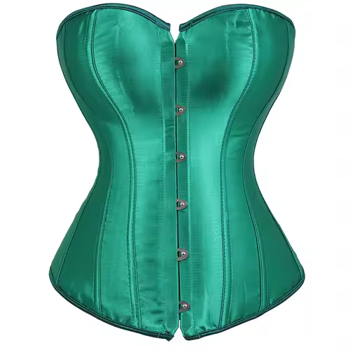 Caudatus Black Corset Top Plus Size Bustiers Overbust Satin Sexy Costume Corselet Brocade Vintage Style Bridal Korsett Women - Image 15