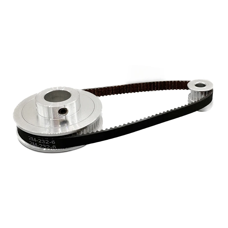 60T 20Zähne Riemenbreite 10mm 2GT Zahnriemenscheiben-Set Spannradbohrung 3~12mm Untersetzung 3:1GT2 Synchronriemenscheiben-Riemen-Set – Detail 6