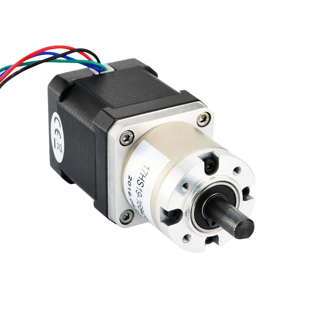 STEPPERONLINE Nema 17 Geared Stepper Motor w/ Gear Ratio 27:1 Planetary Gearbox High Torque L=48mm 1.68A for CNC Router Robot