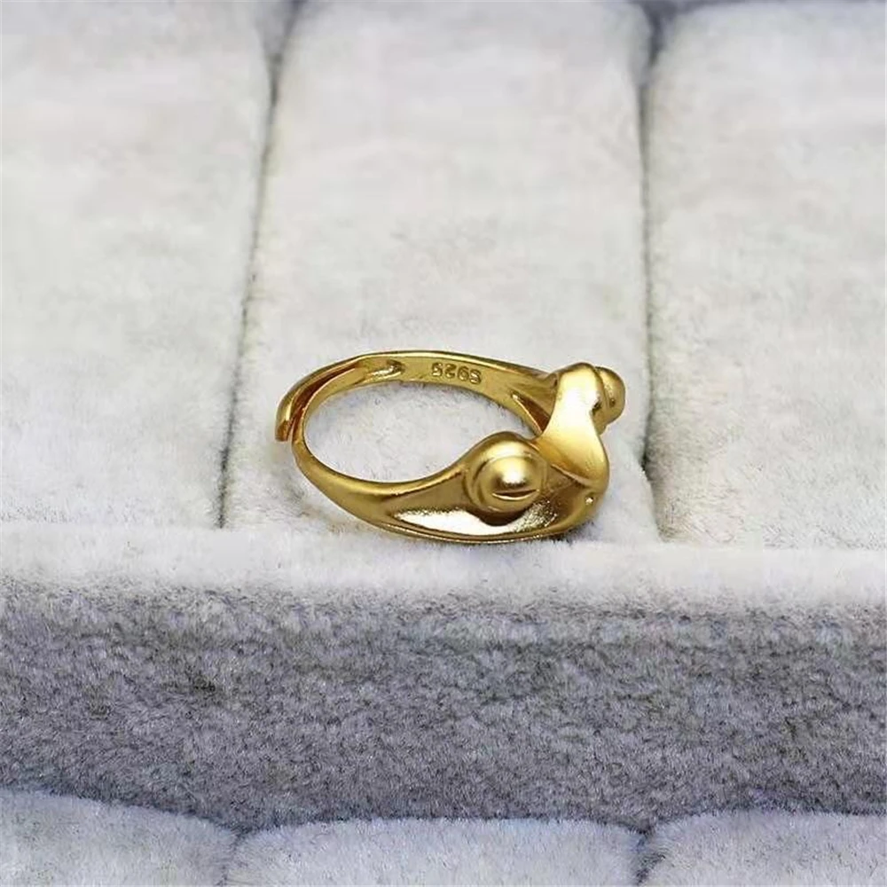 Women Fashion Retro Unisex Open Ring Lucky Rings Creative Animal Toad Bohemian Frog Rings