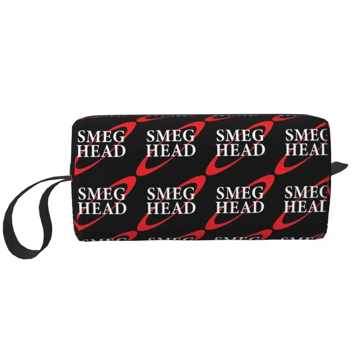 Smeg Head-Bolsa de maquillaje divertida enano rojo, organizador de cosméticos, Kit de almacenamiento Dopp, bolsa de cosméticos de artículos de tocador, estuche de lápices de viaje de belleza para mujer