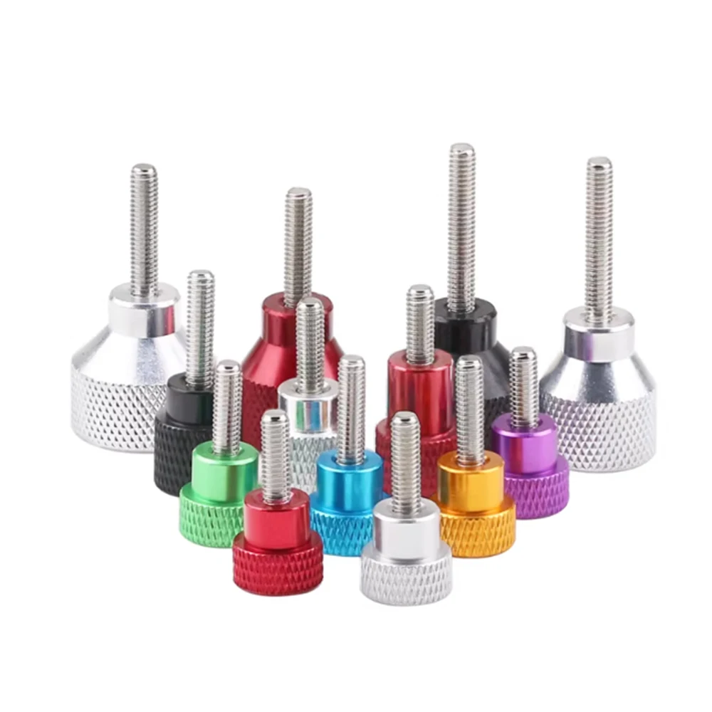 1pcs High Head Knurled Hand Screw 3 (D12x15/D12x20/D16x20) Aluminum Alloy Grip Knob Step Bolt Thumb Screws