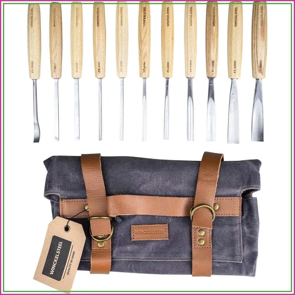 

12-Piece Wood Carving Chisel Set, Smooth Cutting for All Skill Levels, Professional Woodworking Tools