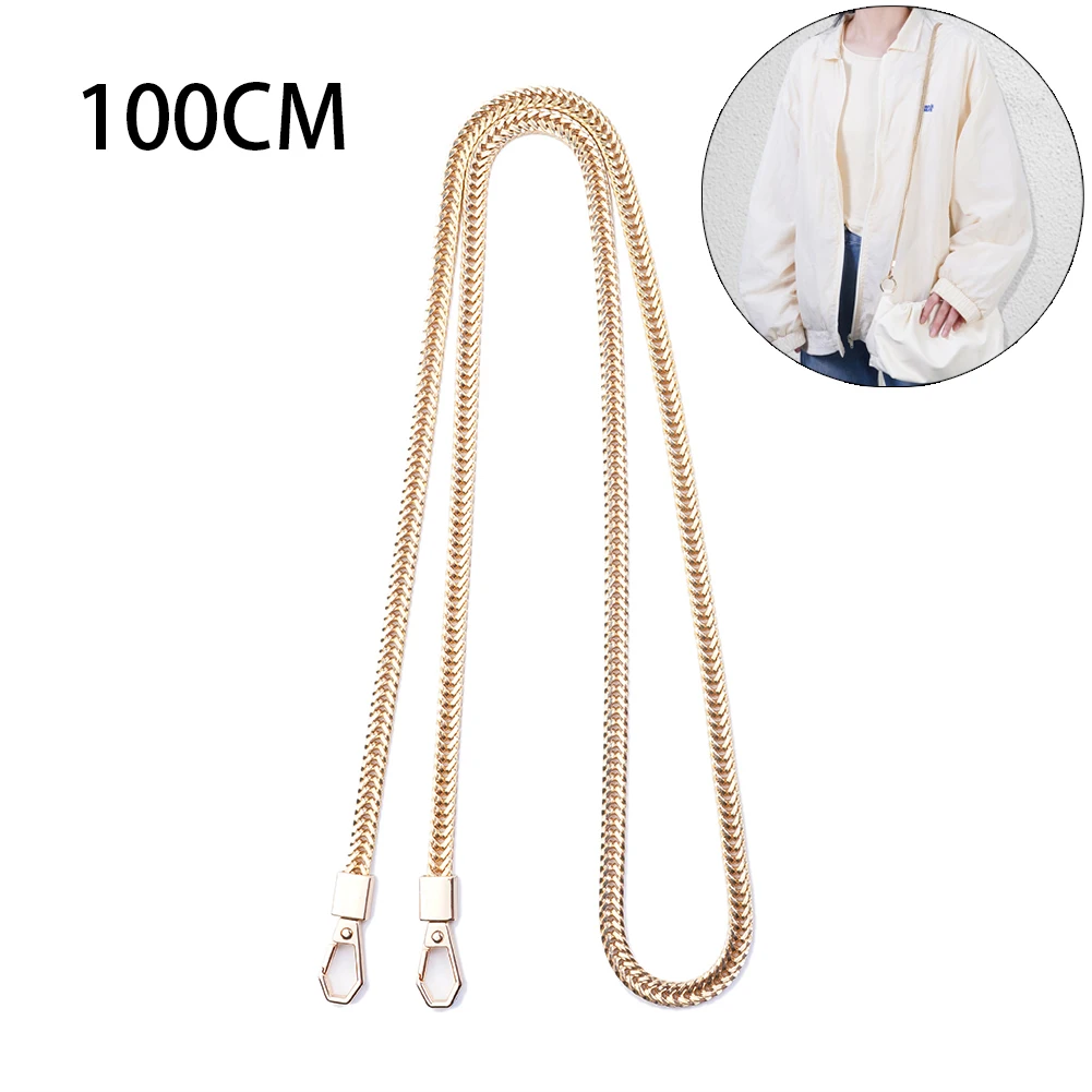 Metal Bag Chains For Women Shoulder Bag Straps Handbag Chain Armpit Purse Chain Replacement Crossbody Chains Bag Accessories