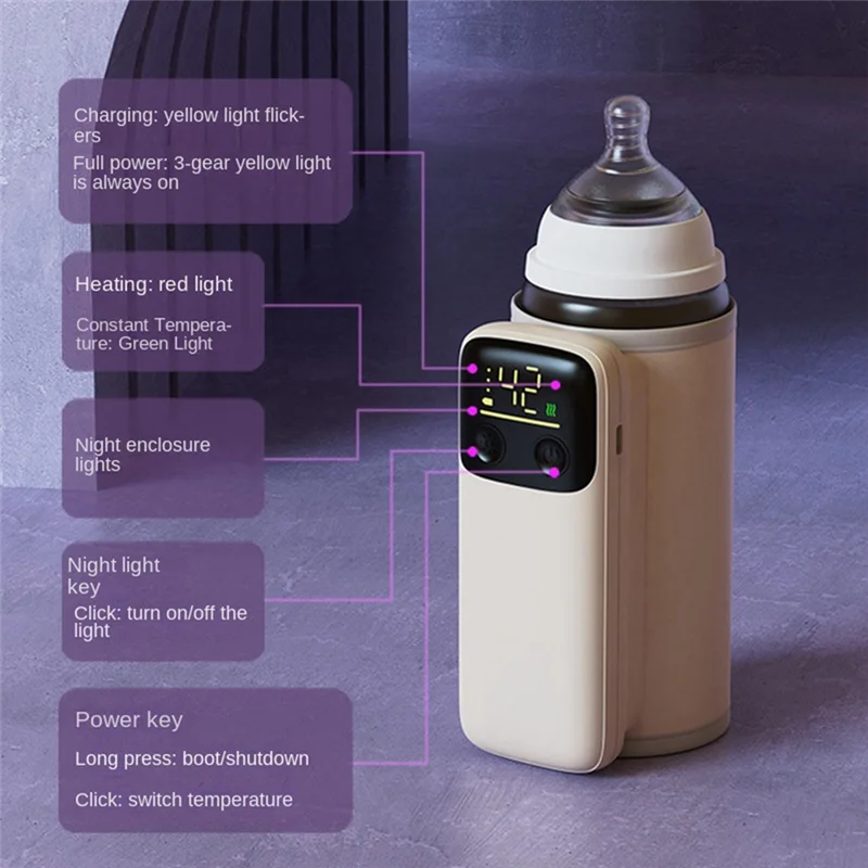 

KB-1Set Куртка с подогревом для бутылок, 6 уровней регулировки температуры, отображение, нагреватель для бутылок, 6000Amh B