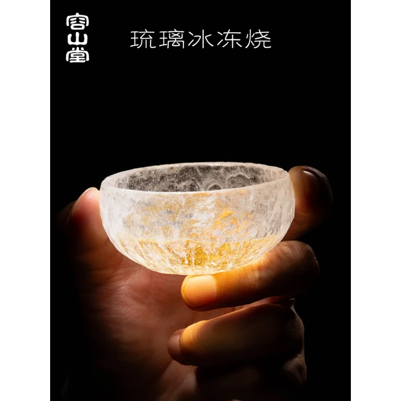 

Rongshantang Ancient French Glaze Frozen Tea Cup Master Cup Tea Cup Single Cup Large Thickened Glass Kung Fu Tea Set