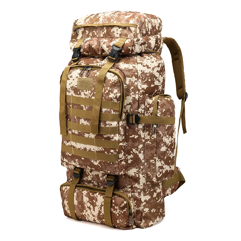 80L Tactical Backpack Camping Hiking Camping Fishing Trekking  Hunting Bag Comfortable Outdoor Climbing Bag First Aid Equipment