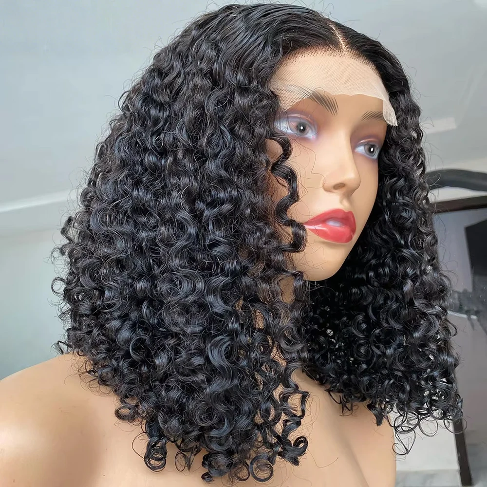 

Парики из натуральных волос с глубокими волнами и короткими вьющимися волосами 250% Плотность 13x4 13x6 HD Парики из кружева спереди Готовые к ношению 7x5 Бесклеевые парики из человеческих волос