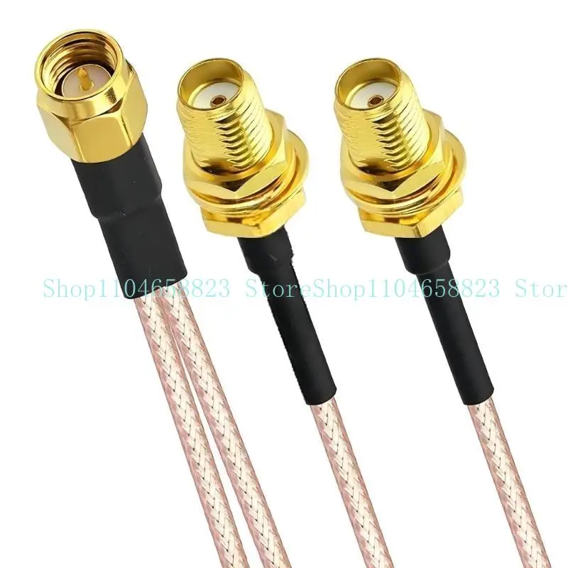 RG316 Kabel Y Tipe Splitter Combiner SMA Female Ke Double SMA Male 1 Ke 2 Female untuk 3G 4G Router Kartu Jaringan