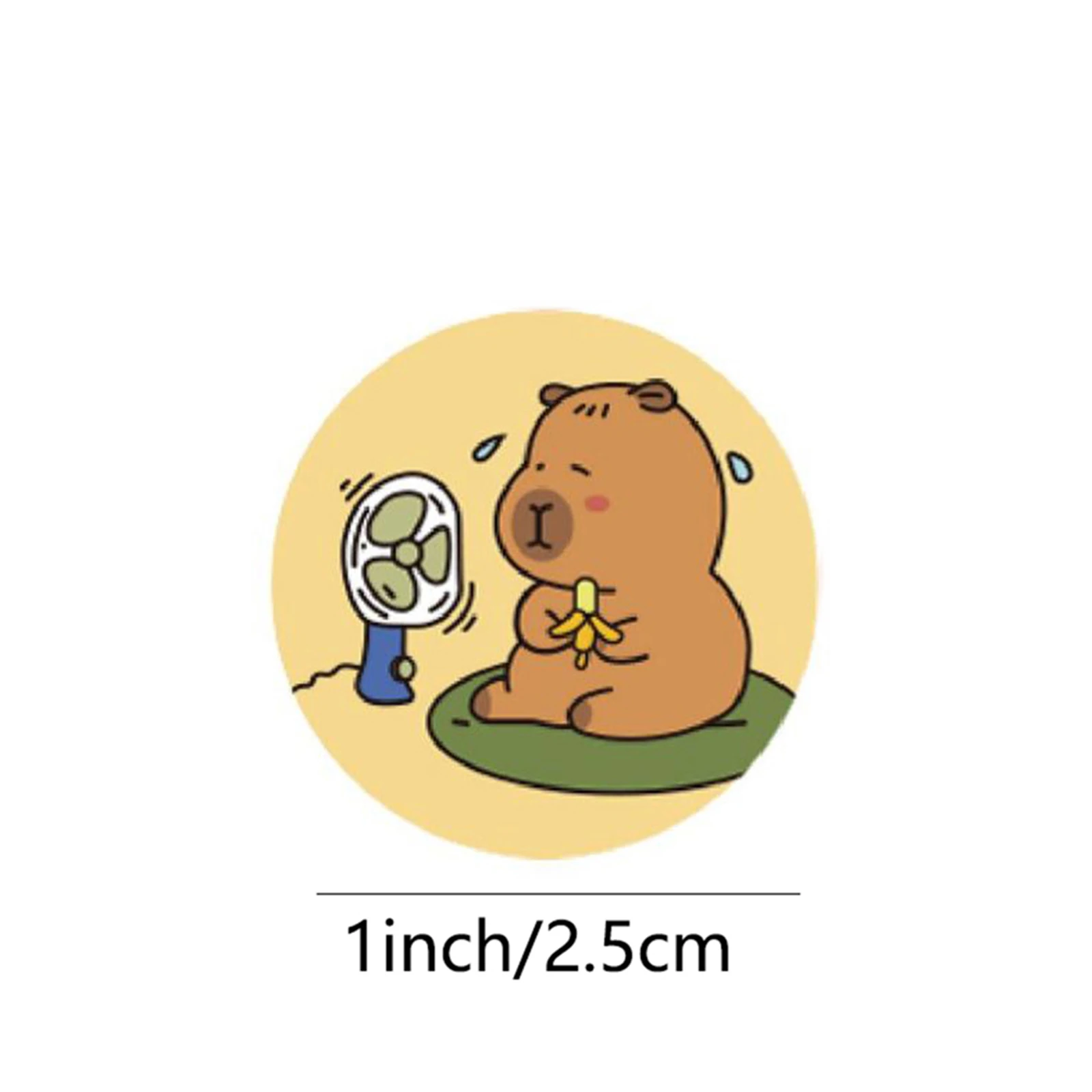 100-500pcs Capybara Thank You Sticker Cartoon Label Sealing Stationery DIY Decoration Scrapbooking School Supplies image 2