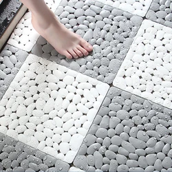 1pc Non-slip Bath Mat Waterproof Rug Bathroom Carpet Anti Slip Suction Feet Massage Cushion Pad Toilet Splicing Floor Shower Mat