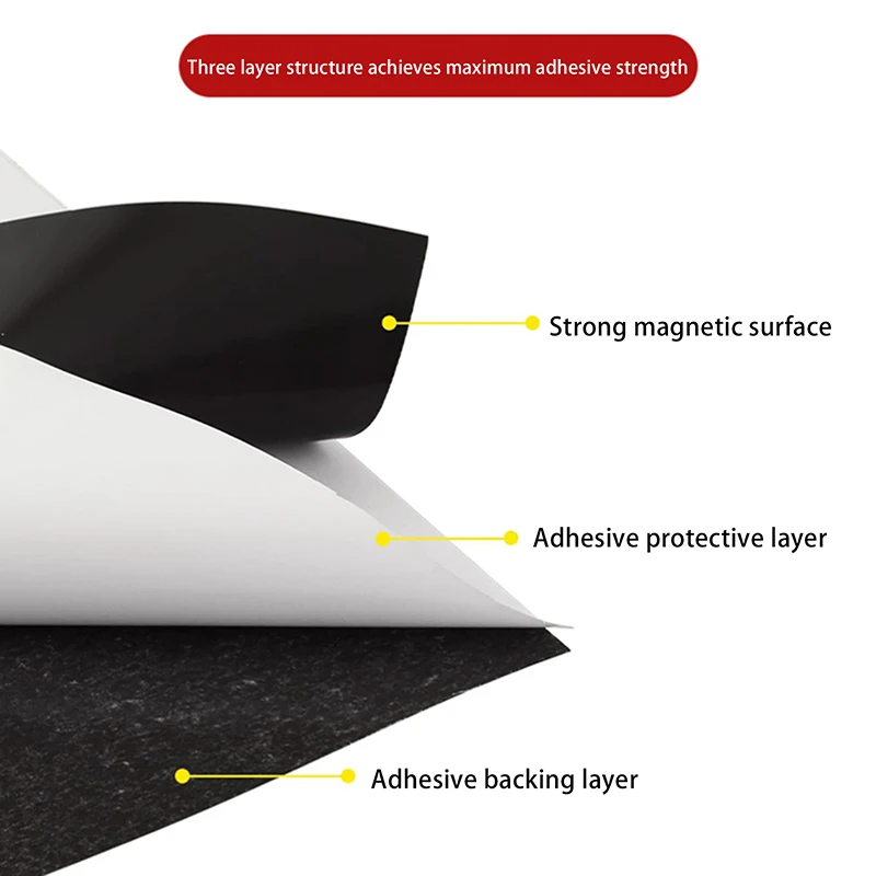 Adhesive Magnetic Sheets With Adhesive Backing Multiple Sizes Inches Flexible Magnet Sheets With Self Adhesive Sticky