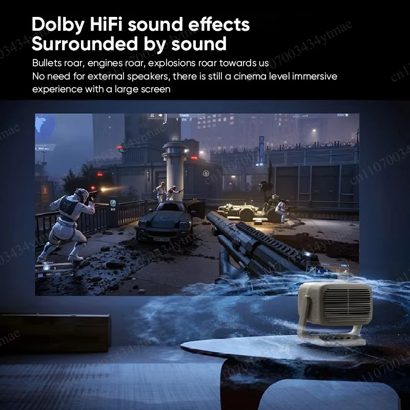 N5S Pro Triple Color Laser Projector, 3400 CVIA Brightness 4K 40000:1 Dynamic Contrast, Dolby HiFi, Home Cinema Gaming Projector