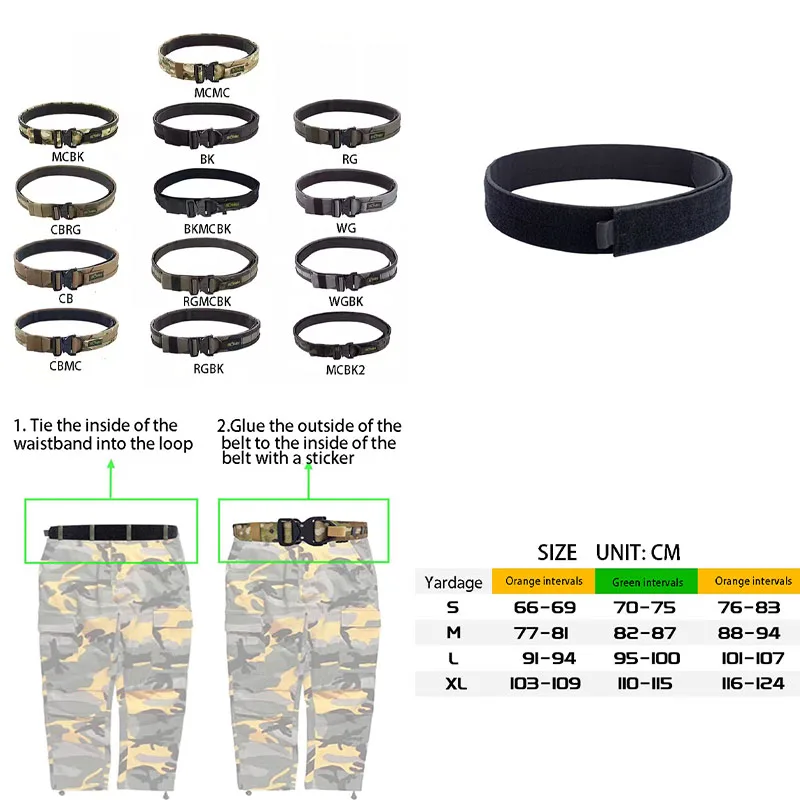 Sabuk Taktis Ronin Sabuk 45Cm 1.75 Inci Baru adalah Sabuk Nilon Taktis Sistem MOLLE Dua Lapis