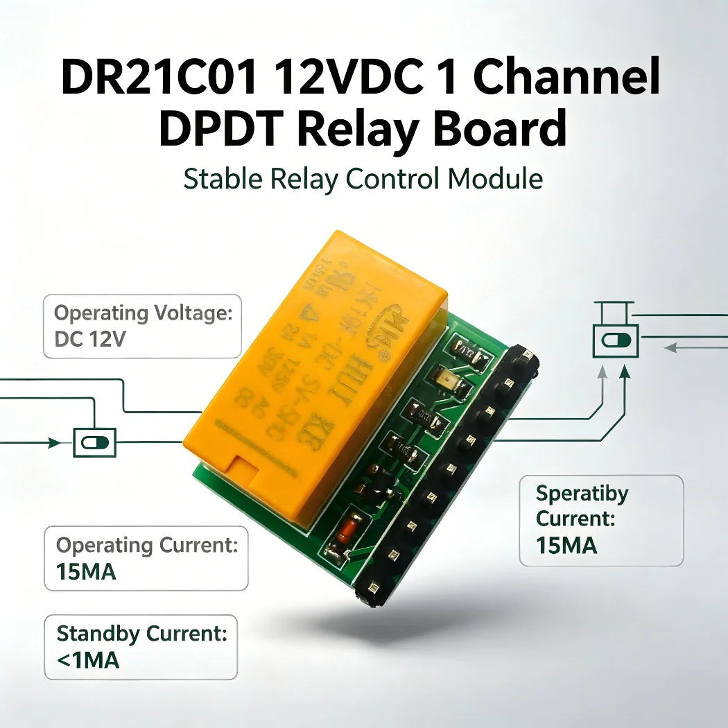 DC 12V Dual Channel DPDT Signal Relay Board Stereo Audio Selector Switch Module Motor Polarity Reversal Control for PLC
