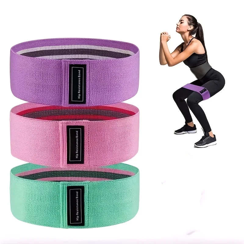 Fabric Resistance Band Set, Hip Circular Training Band, Suitable for Squats, Yoga, Gluteal Muscle and Leg Exercises