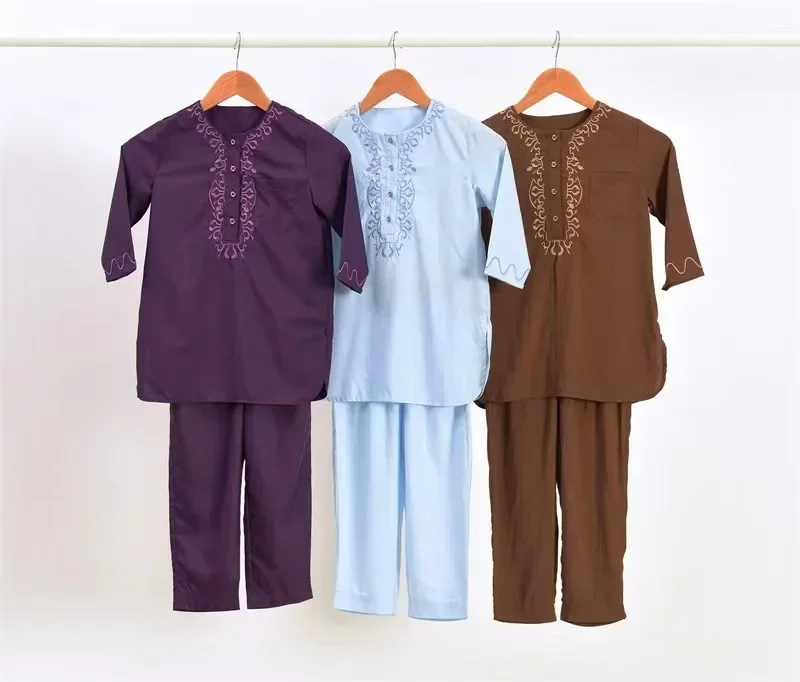 New Arrival Muslim Small Baby Abaya Set Jelaba Suit Jubba Thobe For Children Dubai Saudi Arabia Homme Pakistan Qatar Boy Robe