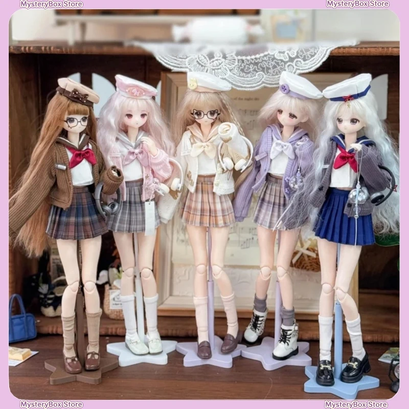 1/6 Scale Doll Outfit Fit Mixed Angel Azone 1/8 BJD MJD  School Sailor Suit Plaid Skirt Doll Costume Dress Up Accessories