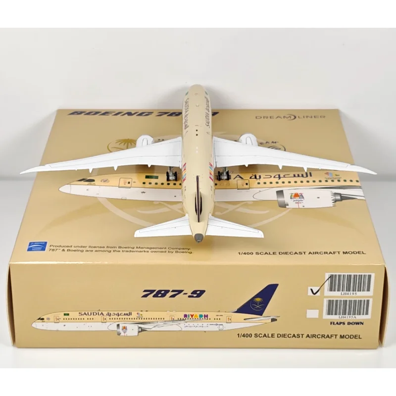 JC أجنحة دييكاست 1/400 مقياس الخطوط الجوية العربية السعودية B787-9 HZ-ARC سبيكة نموذج طائرة تحصيل لعبة زخرفة الزخرفية #5