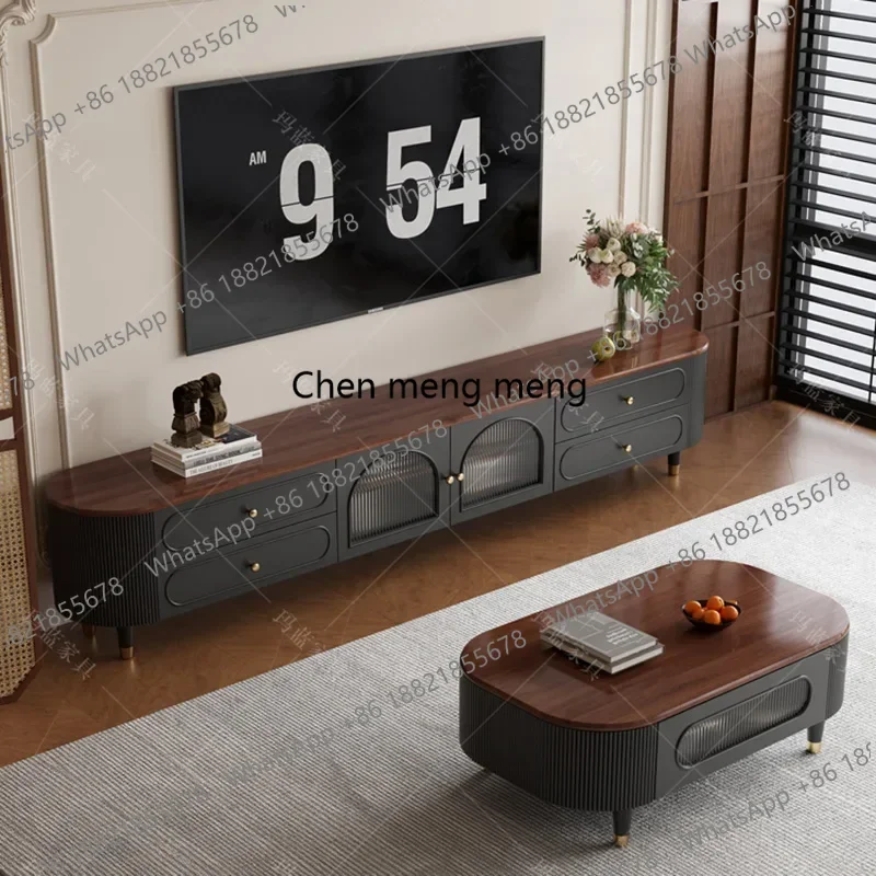 

Nordic Retro Tv Stands Luxury Mid Century Display Coffee Tv Table Minimalist Aesthetic Storage Organizer Muebles Home Furniture