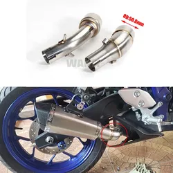 Slip On For YAMAHA YZF R3 R25 R3 MT-03 MT-25 MT03 Motorcycle Exhaust Escape Modified Middle Link Pipe 51mm Muffler