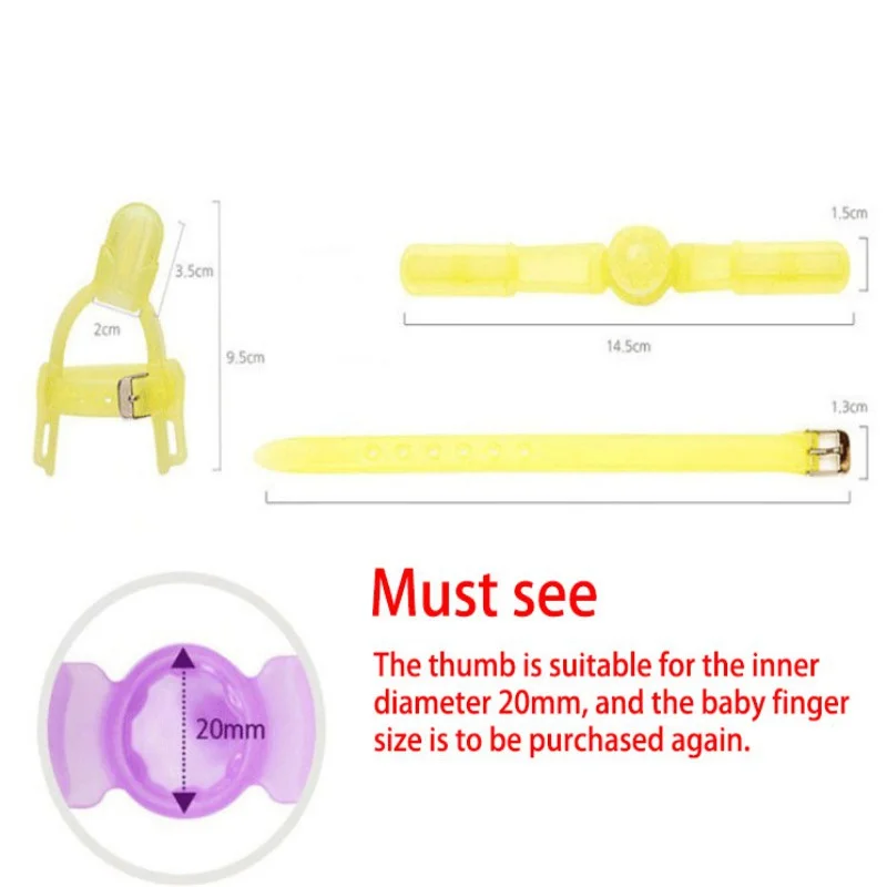 Non-Toxic Silicone Thumb Sucking Stop Finger Guard Treatment Kit to Stop Thumb Sucking Bite Correction Nipple