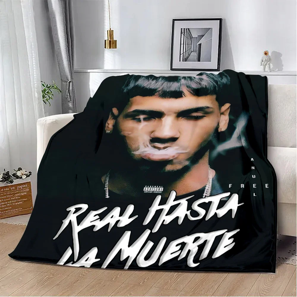 Anuel AA Real Hasta La Muerte Printed Blanket Picnic Blankets Warm Blanket Soft and Comfortable Home Travel Birthday Gift