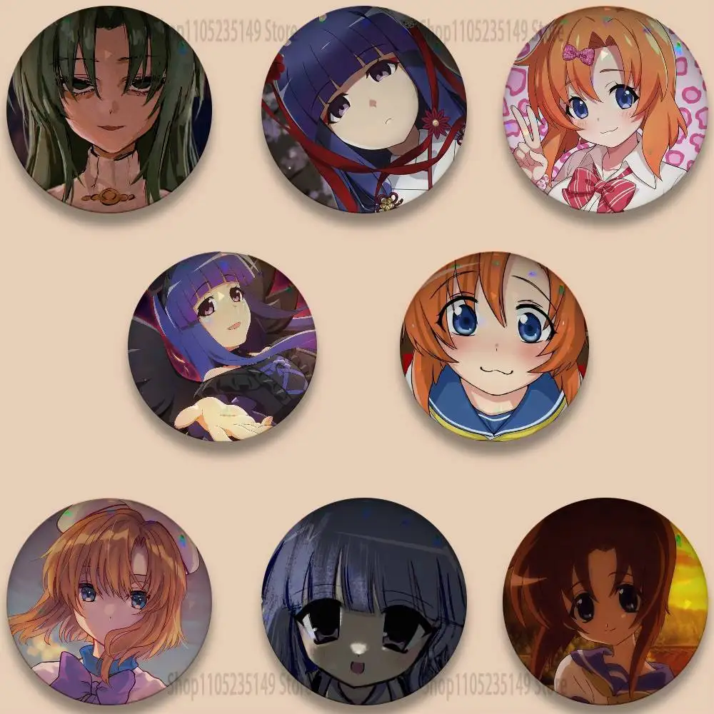 

Anime Higurashi Pins 58mm Cute Cartoon Badge Handmade Brooches for Backpack Accessories Jewelry Gifts