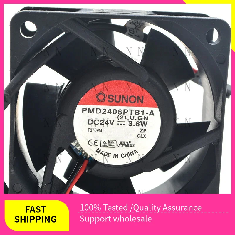 GGT   FOR SUNON PMD2406PTB1-A 24V 3.8W 6CM 6025 2-pin Double Ball Inverter Fan