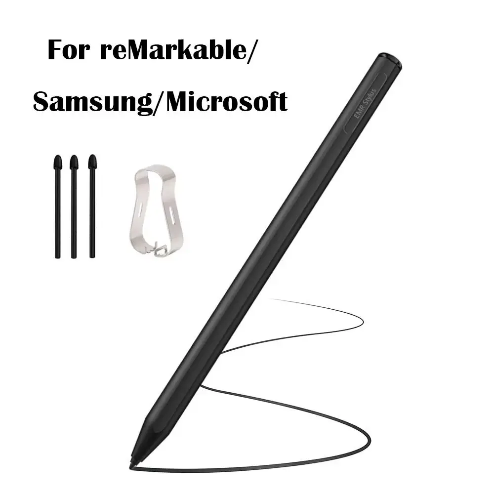 4096 Pressure EMR Stylus Pens High Sensitive Tilt Support Electromagnetic Pen with Nibs/Tips for Samsung/Microsoft/reMarkable