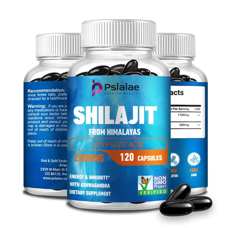 

Shilajit Capsules - Anti-aging, Control Blood Sugar Levels, Improve Brain Function, Protect Heart Health