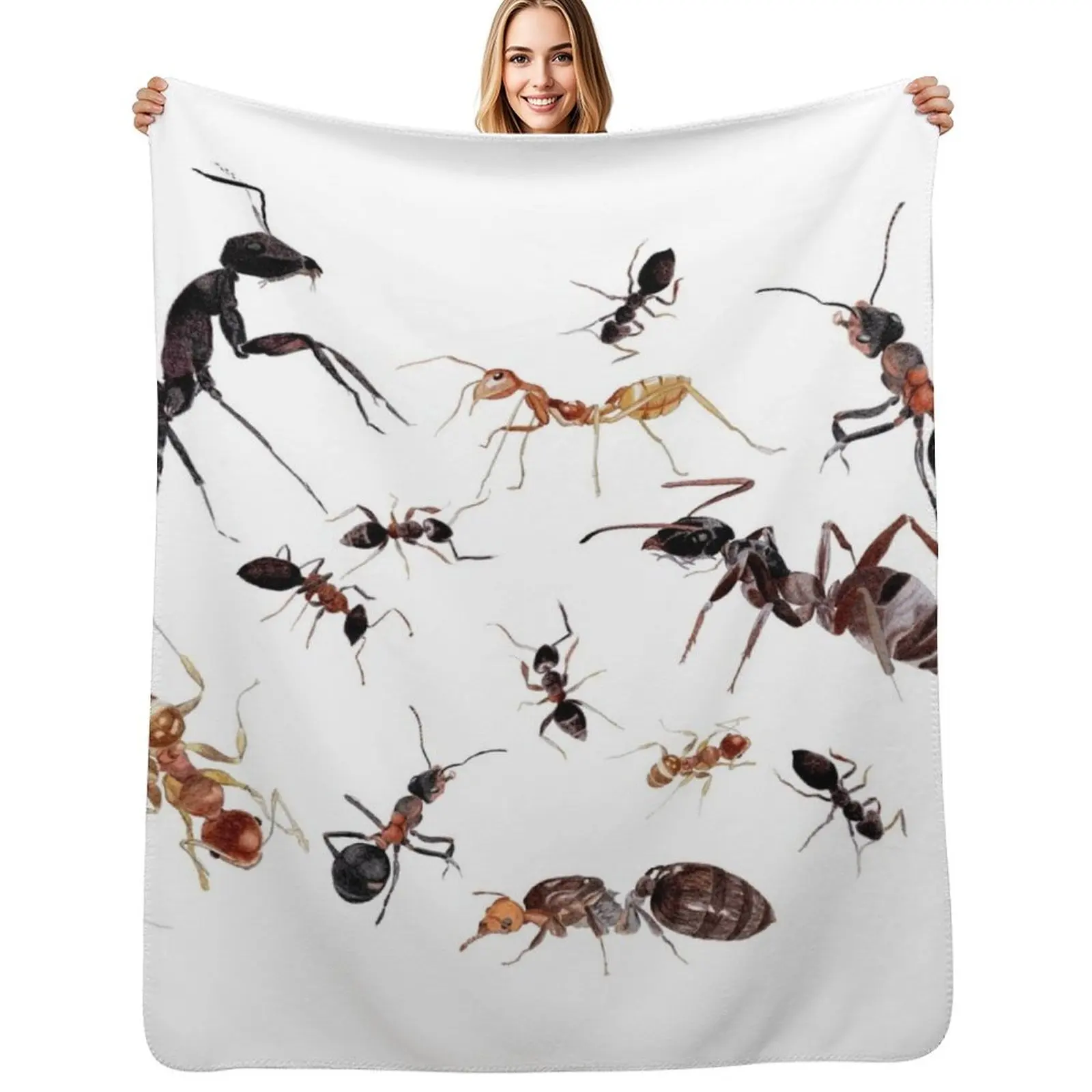 

A Medley of Ants Throw Blanket Weighted Picnic Flannels Blankets