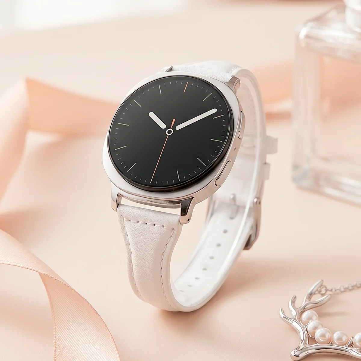 Schlankes Lederarmband für Samsung Galaxy Watch 9 8 40 44mm Band Damen-Armband für Samsung Galaxy Watch 9 8 8 Classic 46mm – Detail 9