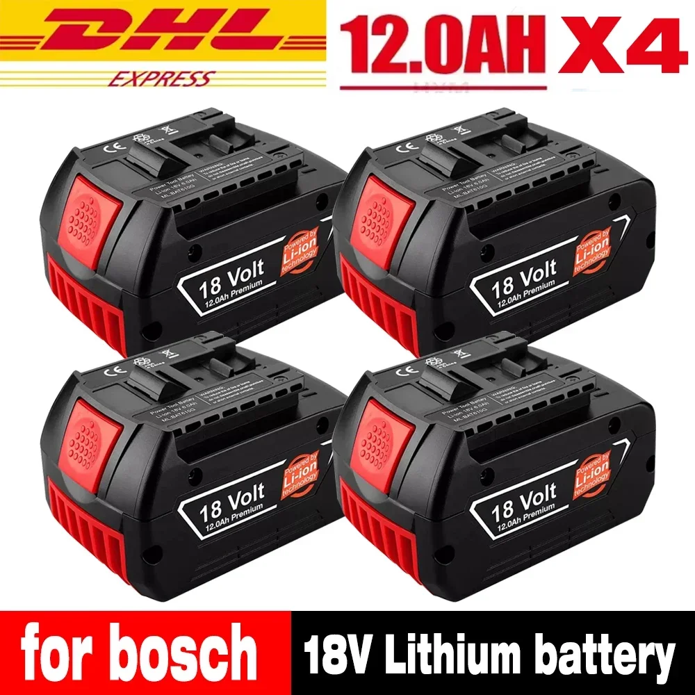 

New for BOSCH 18V Battery Accessories Screwdriver Battery Suitable for BAT609 BAT609G BAT618 BAT618G BAT614 12.0Ah + Charger
