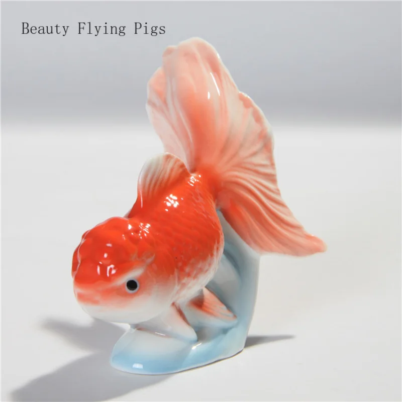 2pcs Creative ceramic goldfish decorations for living room, bedroom, sample room, bar, and wine cabinet decorations feng shui