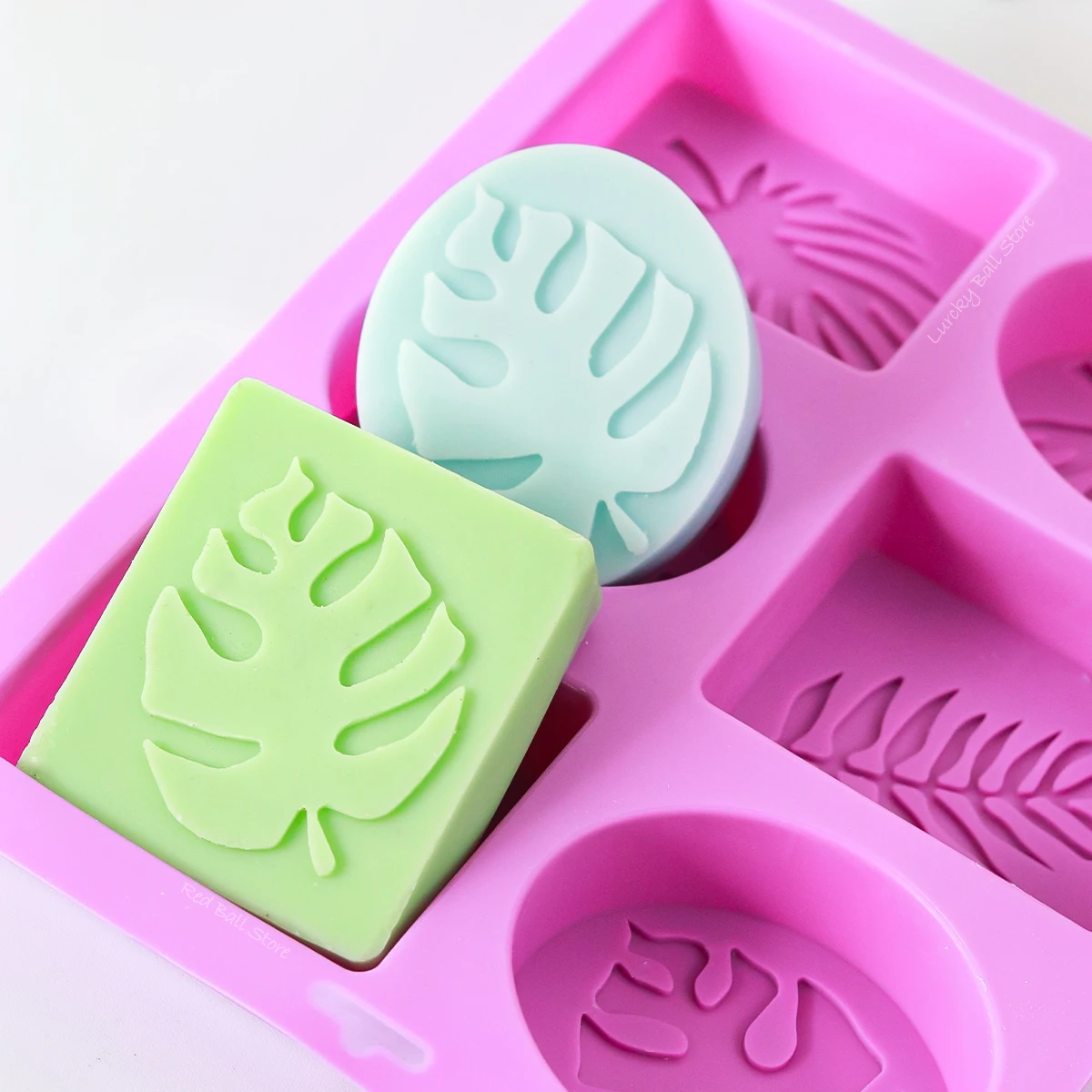 6 Cavity Oval/Square Leaf Shaped Silicone Soap Mold DIY Handmade Essential Oil Soap Making Supplies Mould Chocolate Cake Molds