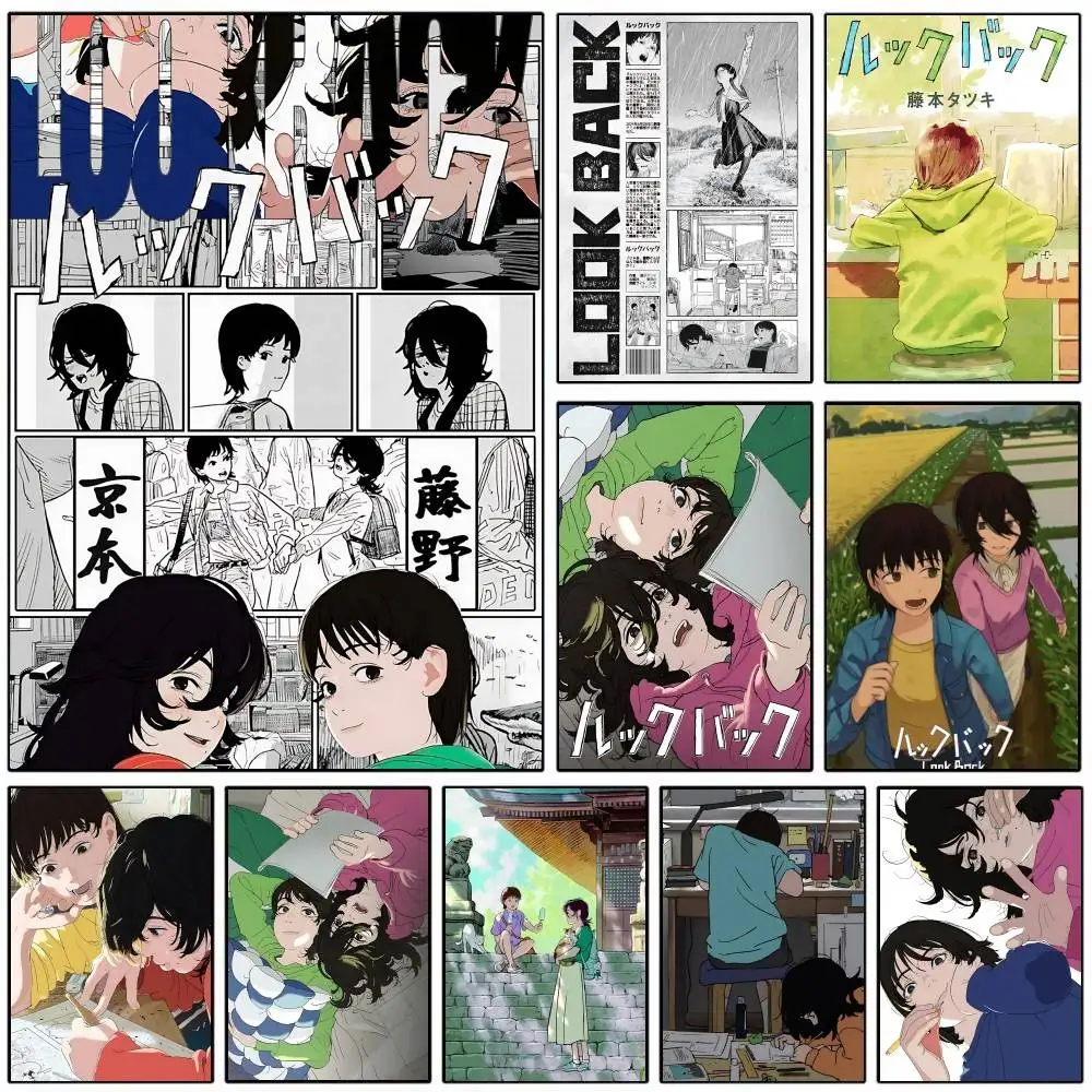 1 Stück Anime Look Back Manga Poster HD-Druck Vintage Wandkunst Dekoration für Zuhause und Arbeitszimmer