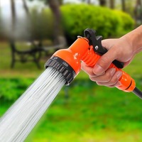 Garden watering, vegetable watering, sprinkler head, gardening, high-pressure spray, garden showerhead, water gun set, car wash