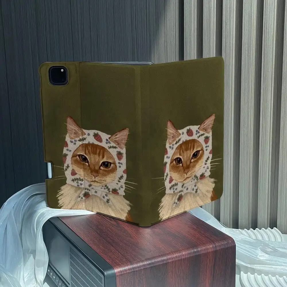 حافظة آيباد على شكل عمامة الفراولة لهاتف أبل اير 10.9 آيباد برو 2020 حافظة لجهاز ايباد 10.2 11 12.9 بوصة 2021 حافظة صغيرة 5 6