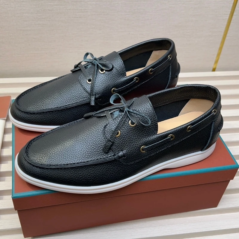 

Luxury Brand Men's Shoes Handmade Loafers Leather Denim Canvas Moccasins Waterproof Casual Shoes Autumn Winter Holiday Gifts