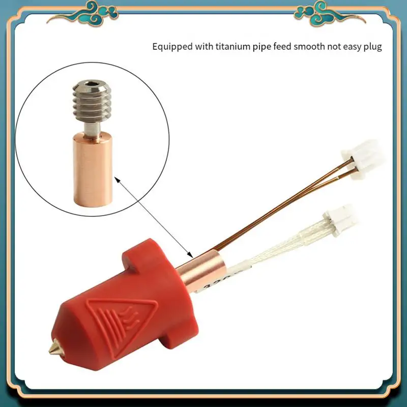 (جديد) - لـ Creality K1/ K1 Max مجموعة Hotend المطورة كتلة تسخين مقاومة لدرجات الحرارة العالية من التيتانيوم الحلق Hotend