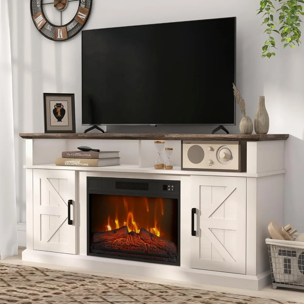 Fireplace TV Stand，for TVs Up To 65