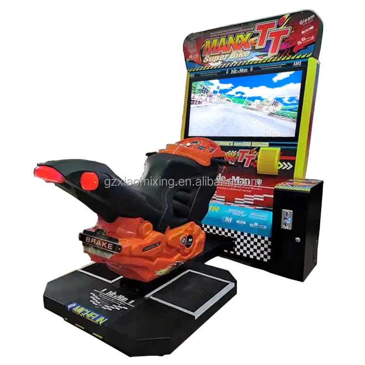 MANX TT سوبر الدراجة فيديو ممر لعبة آلة 1/2 دراجة نارية سباق محاكاة عملة تعمل 220 فولت لعبة سباق #2